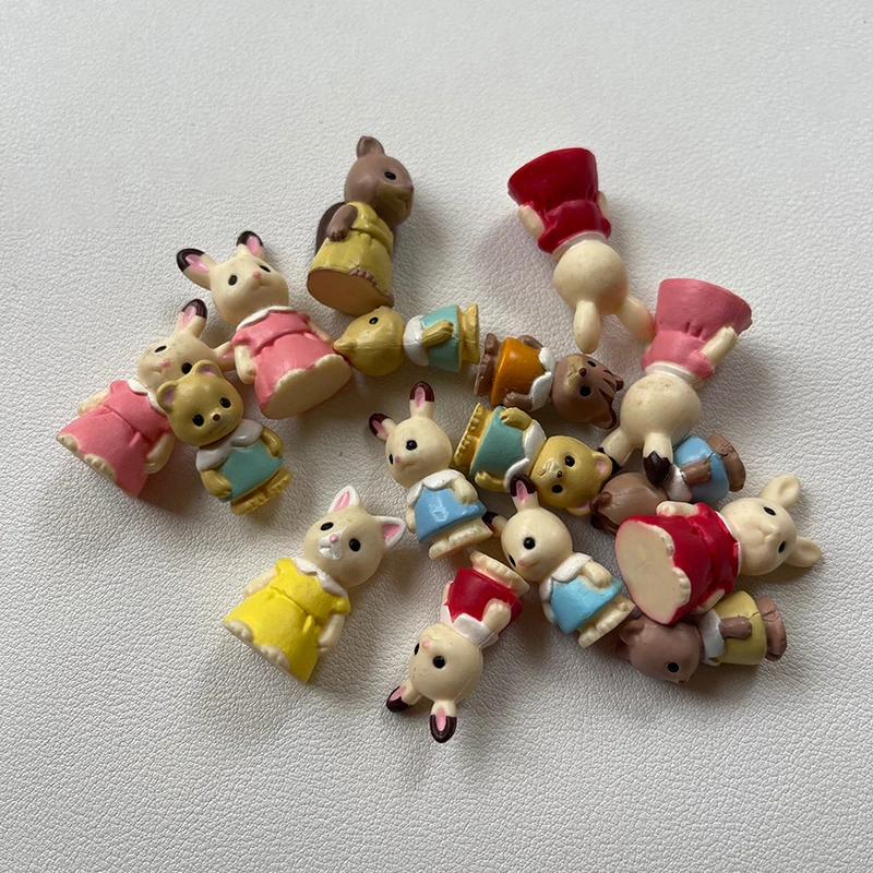 1-шт-kawaii-forester-families-фигурка-животного-игрушка-ПВХ-кролик-кукла-кошка-медведь-модель-животного-игрушки-для-детей-случайная-отправка-оптом-мини-игрушки