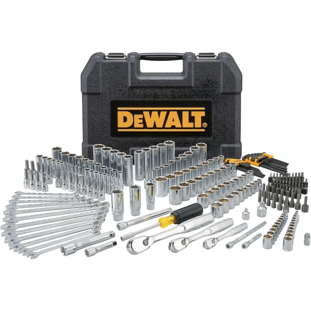 

247 Piece Mechanics Tool Set with Ratchets Sockets Hex Keys Combination Wrenches SAE Sizes 14 38 12 Drive Chrome Finish