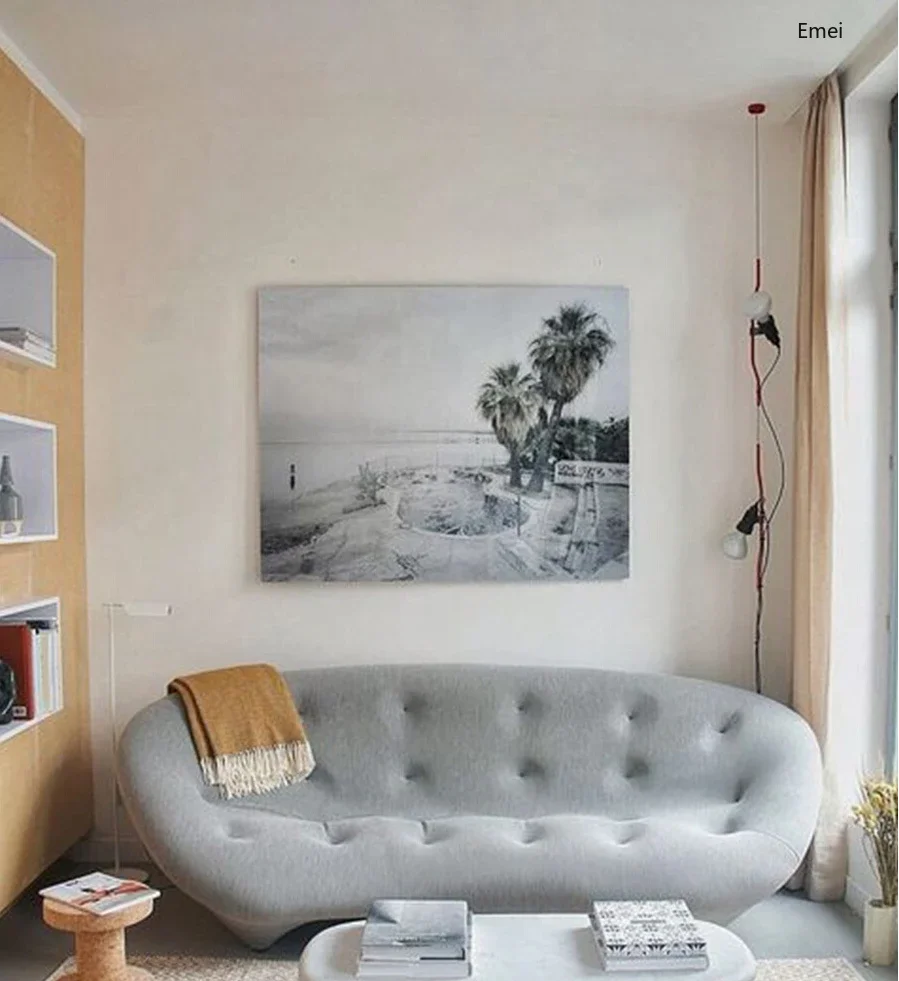 Double Three-Seat Sofa Light Luxury Modern Shell Special-Shaped Creative Design