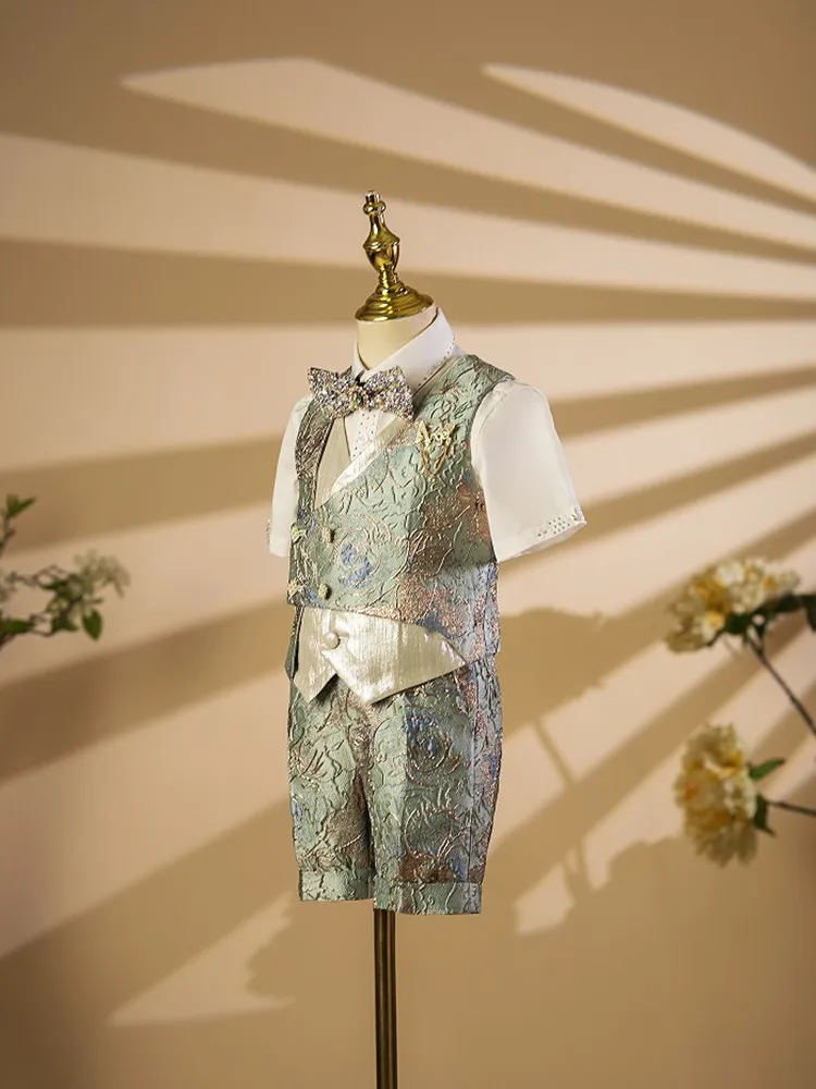 جديد الصبي دعوى الأطفال المضيف البيانو أداء الحلل مجموعات لحفلات الزفاف حفلة عيد ميلاد Traje De Niño Para Bautizo