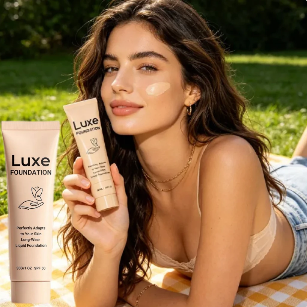 Color Changing SPF 50 Foundation 30ml LUXE Korean Natural Dark Foundation Perfect Adapt Kinds Of Skin Tones Liquid Foundation