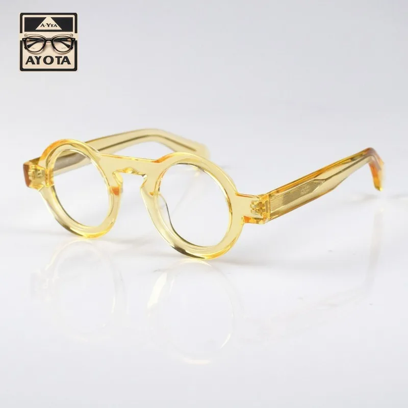 

2025 New Retro Round Glasses Frame Women's Personality Hand-made Acetate Optical Reading Fashion Prescription Glasses for Men