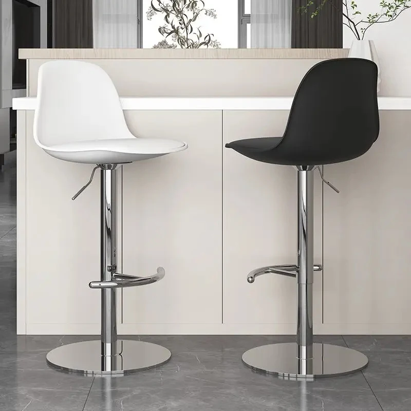 

Stainless Steel Luxury , Modern Minimalist Island , Adjustable , Shop Bar Stool, Cashier Chair, Hig