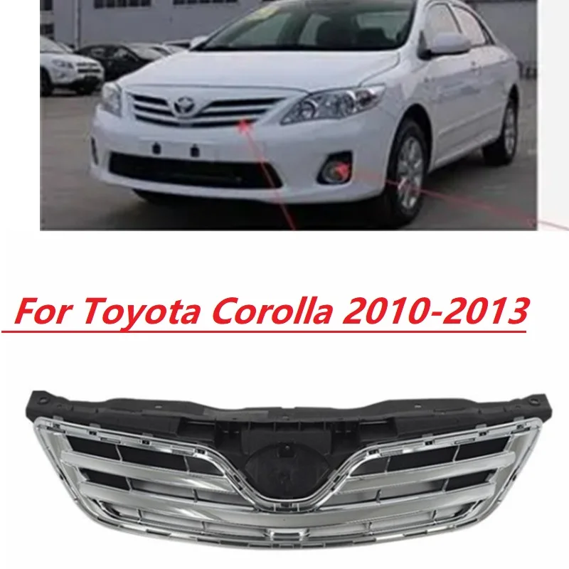 Black silver or all black Front bumper grille For Toyota Corolla 2010-2013