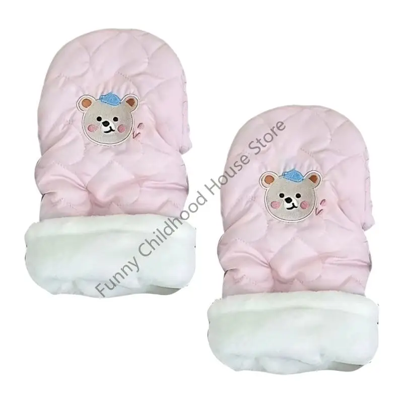 

D0LA 2 шт. быстроустанавливаемые ветрозащитные перчатки для детских колясок с ручкой для мамы, грелки для рук