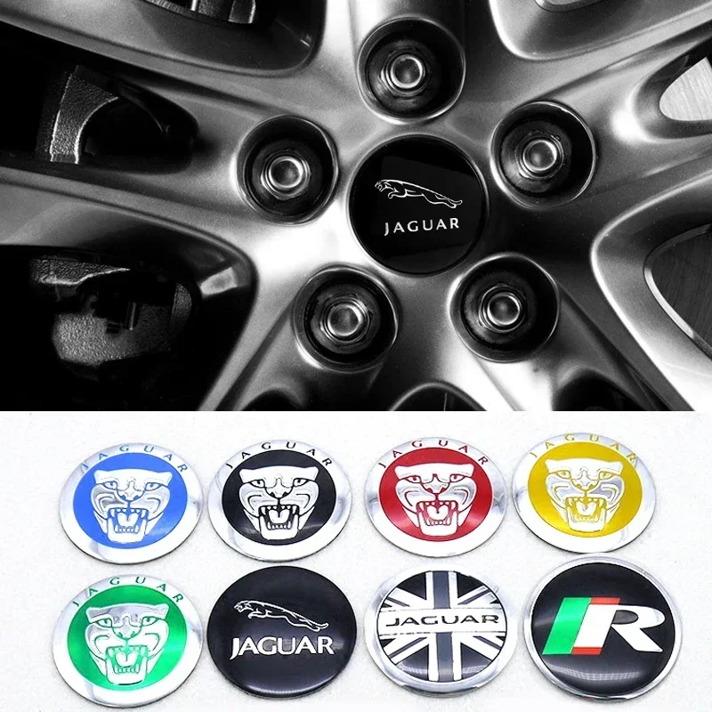 56mm Car Wheel Center Hub Caps Emblem Sticker for Jaguar E Pace Etype XE XK XJ XF F Pace F-type X-type S-type XJS XJL XJ6 XKR