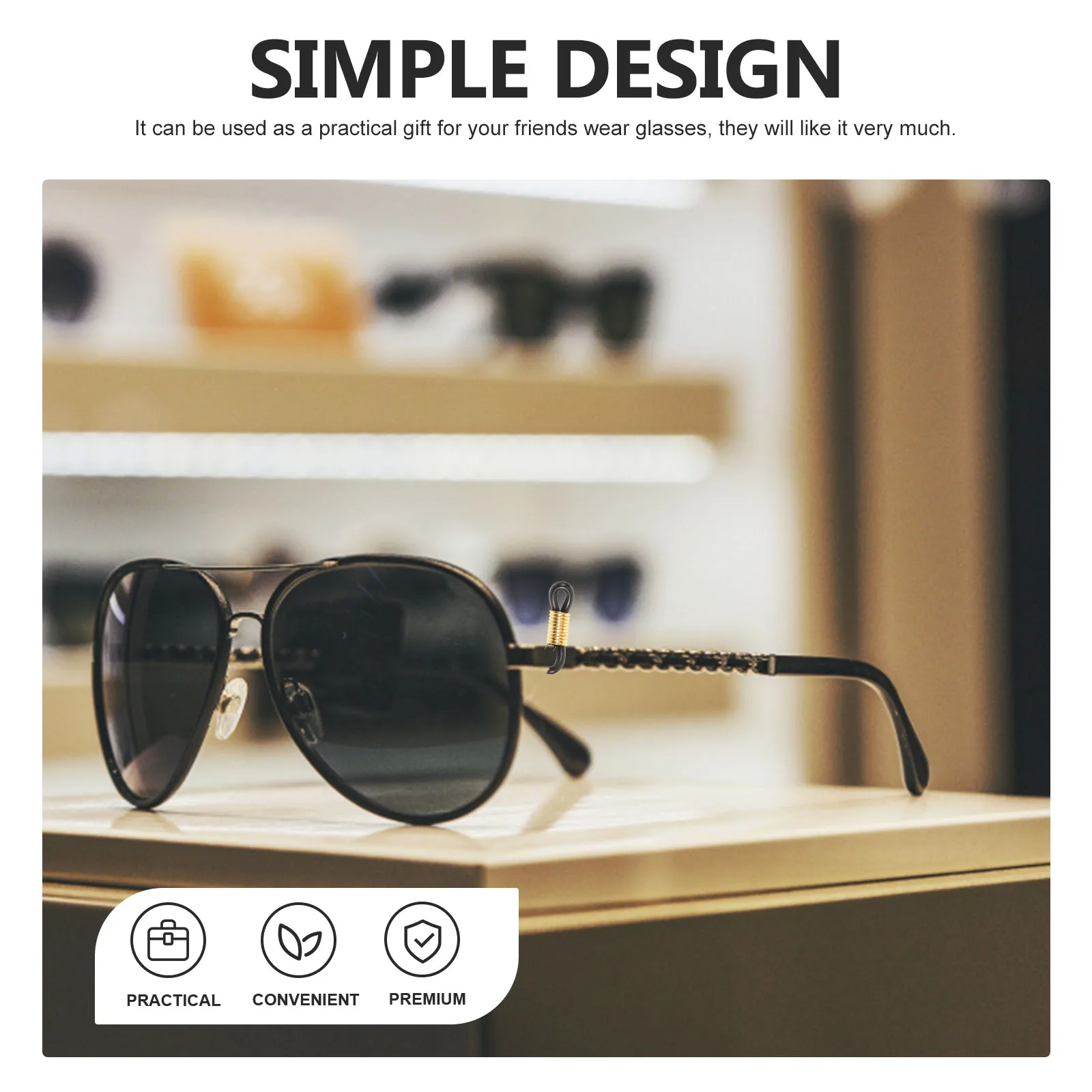 

50Pcs Eyeglass Chain Ends Silicone Metal Anti Skid Holder Connector for Glasses Sunglasses Reading Glasses Chain Retainer