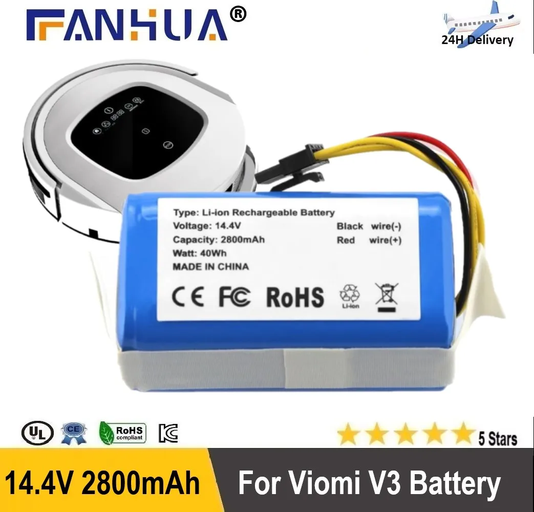 

Vacuum Cleaner Battery, Compatible with Proscenic Summer P1s Summer P2s Summer P3s P/N:VR1717 Vacuum Cleaner