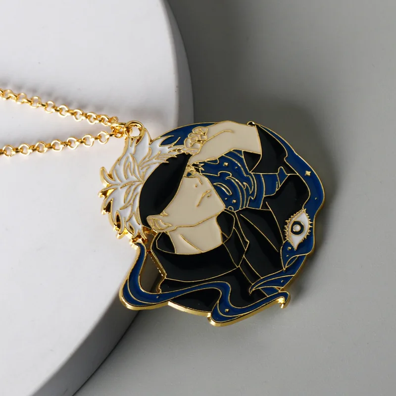 Jujutsu Kaisen Anime Figura Esmalte Broche, Cosplay Adereços, Presente Da Jóia, Colar, Gojo Satoru, Fushiguro Megumi, Chaveiro Toy
