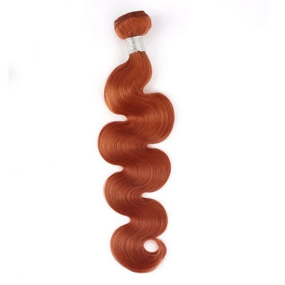 Body Wave Bundle Human Hair Brazilian Hair Ginger Orange Bundle 1/3/4 Virgin Hair 30 Inch Original Hair Extensions