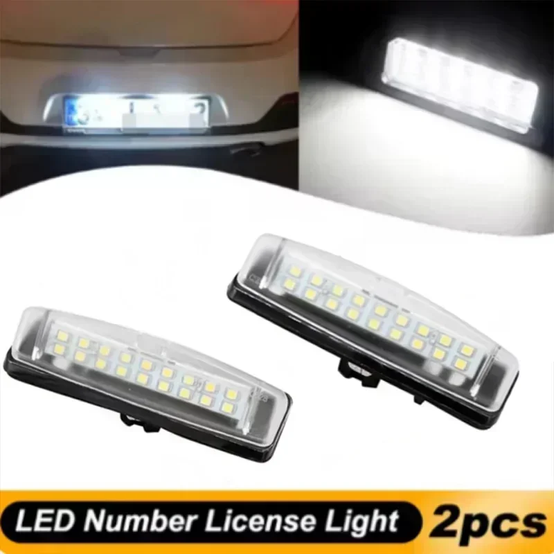 White Led Number License Plate Light No Error for Toyota Camry Sienna 2001-2003 Prius 2003-2006 Echo 2007-2016 Yaris Sedan