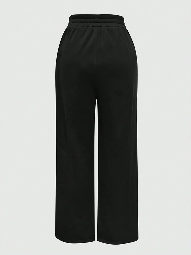 Pantalons décontractés amples à jambes droites pour femmes, nouvelle collection d'été, couleur Pure, jambes larges, tendance, pantalons longs Hip Hop Sle Polyester...