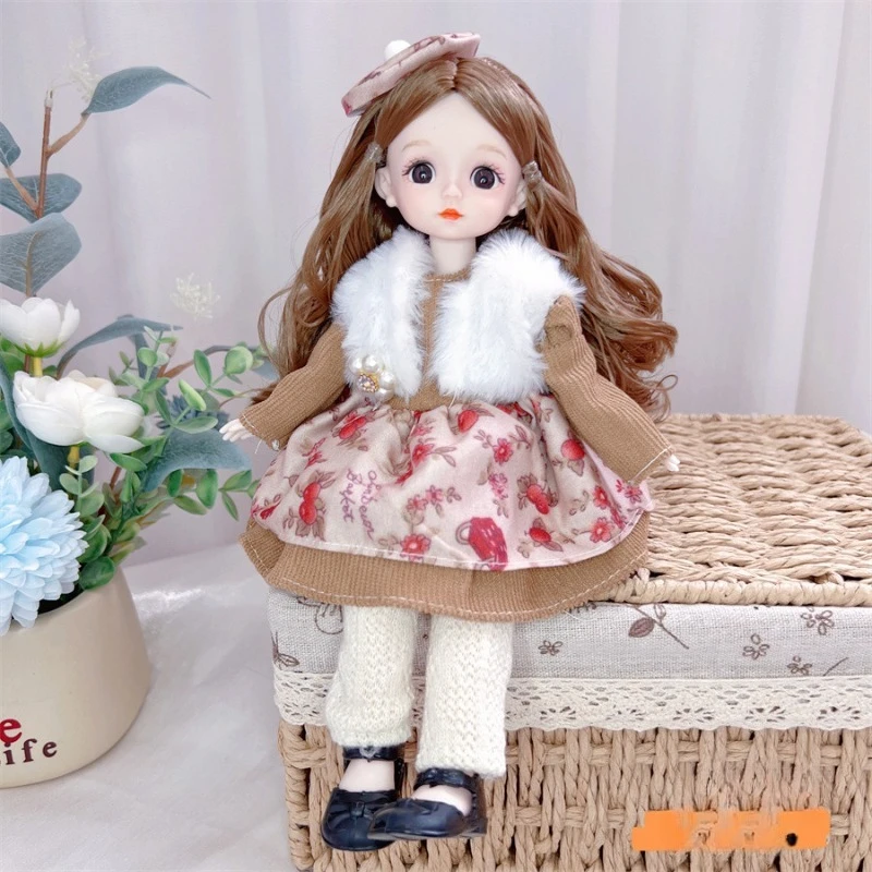High Value 6 Points 30cm Cute Baby Baby Little Princess Set 20 Joints Girl BJD Girl Birthday Gift Ball Jointed Doll Clothes