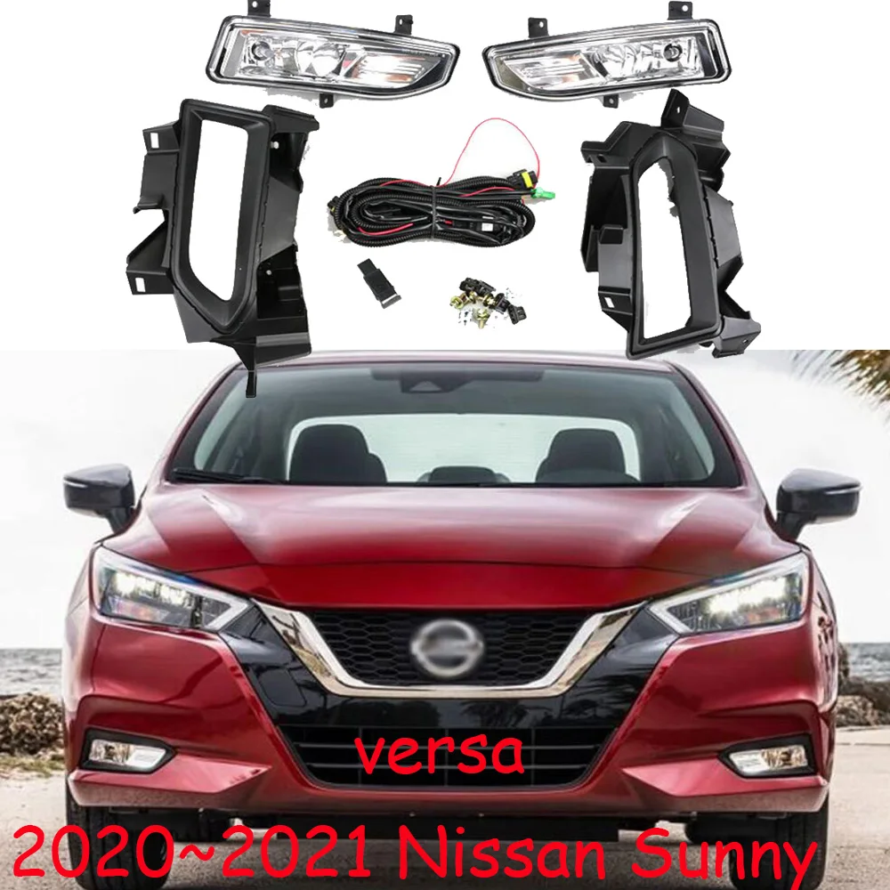 Car bumper headlight for Nisan sunny fog light almera versa 2020~2021y car accessories halogen bulb auto Nisan sunny headlamp