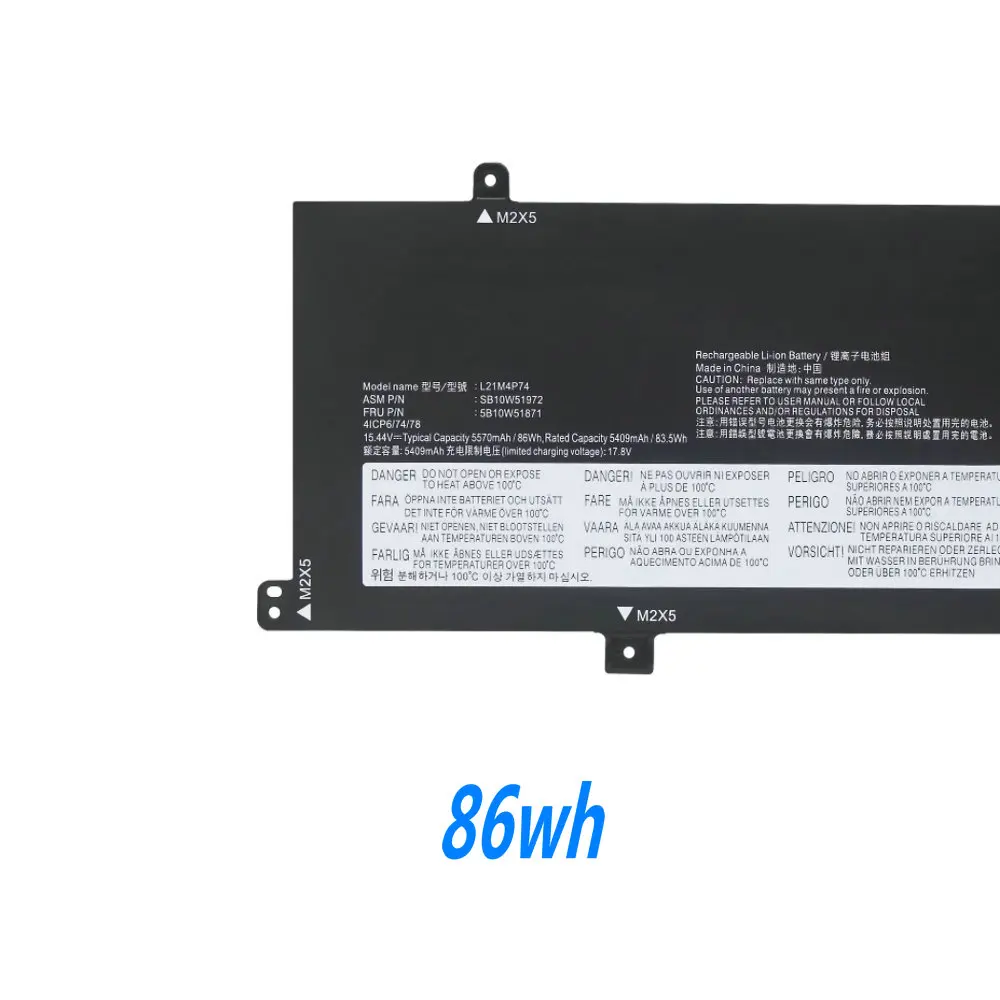 New L21M4P74 L21M4P73 L21L4P72 L21D4P72 Laptop Battery For Lenovo ThinkPad P16s Gen 1 2 ThinkPad T16 Gen 1 2 SB10W51969