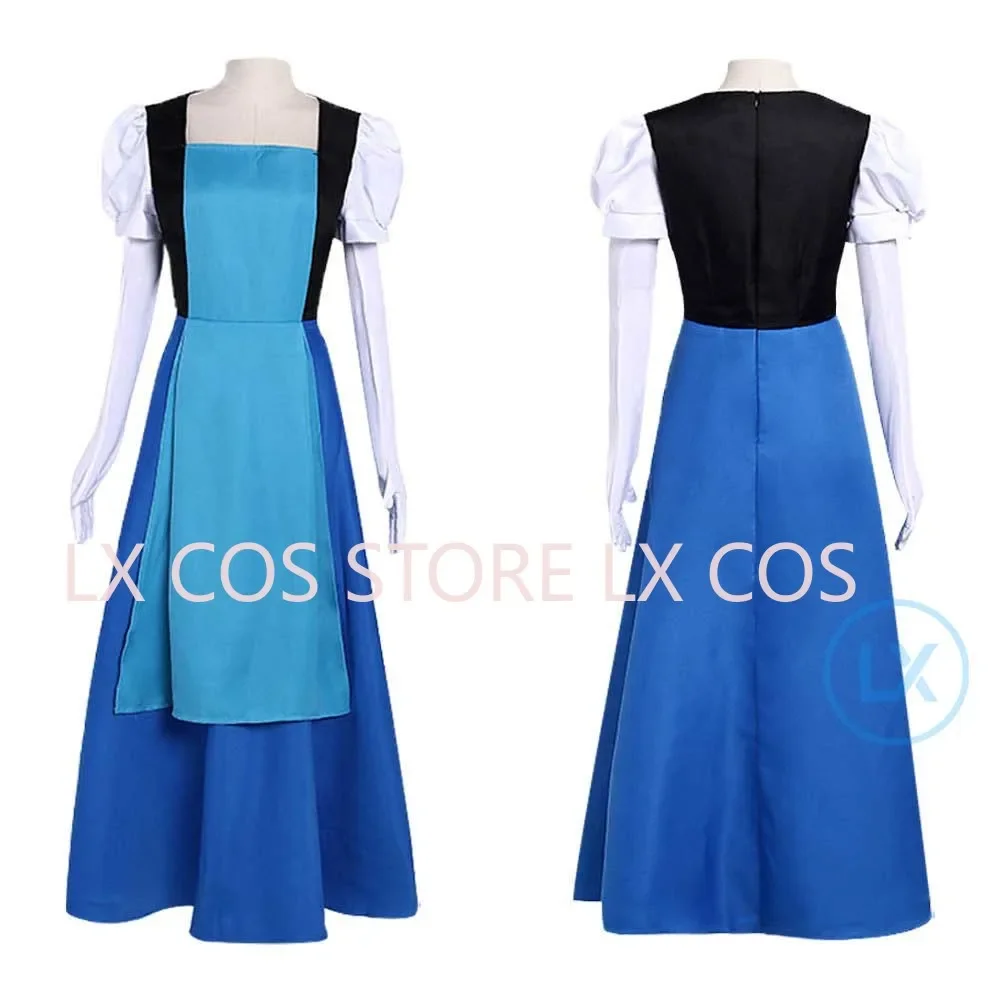 Disfraz de Anime Steven Universe para mujer, vestido azul de juego de rol de zafiro, vestido elegante de princesa, ropa de Halloween