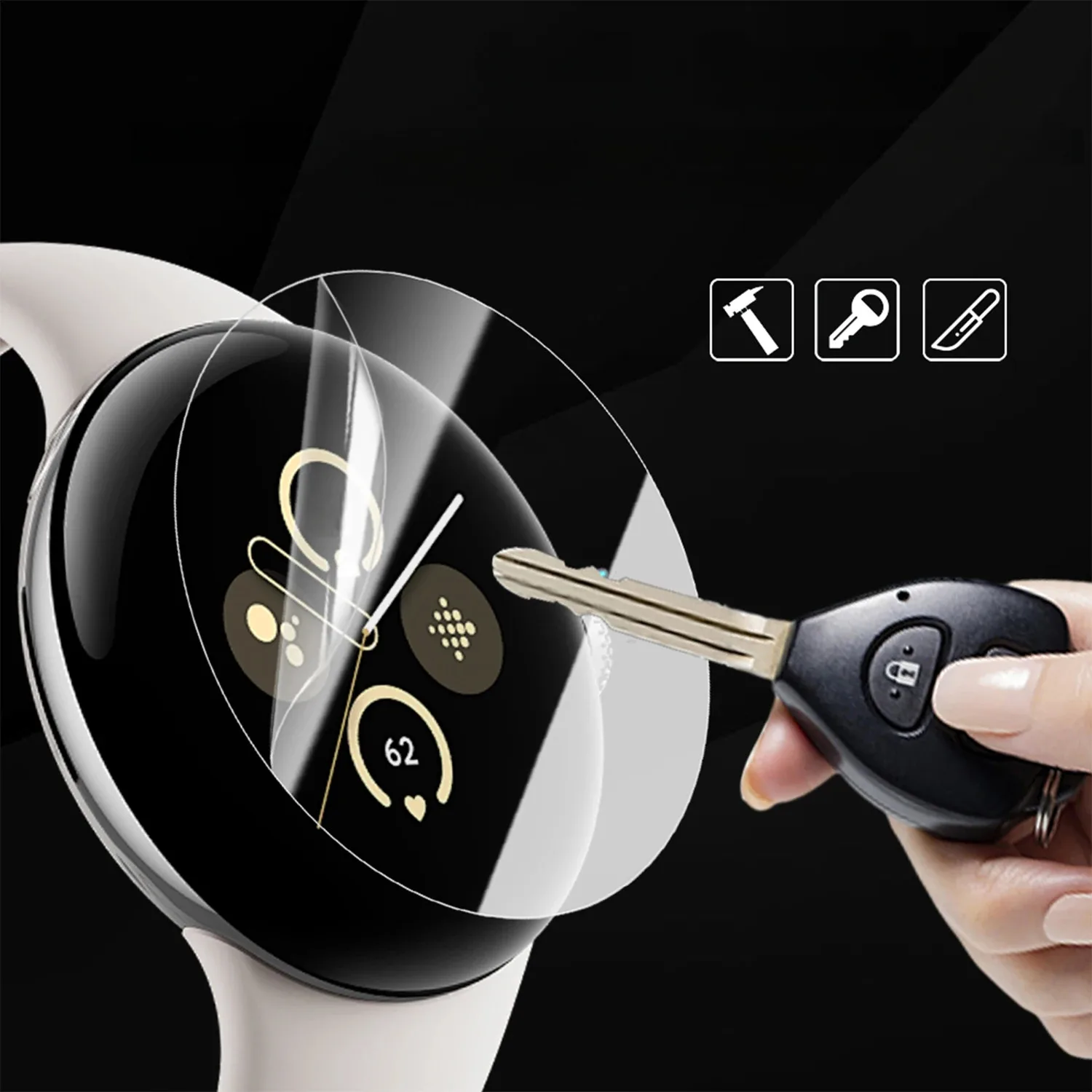 HD Clear Film, Bubble-Free, Anti-Dust, Anti-scratch TPU Screen Protectors For Google Pixel Watch4 45mm Pixel Watch 4 41mm