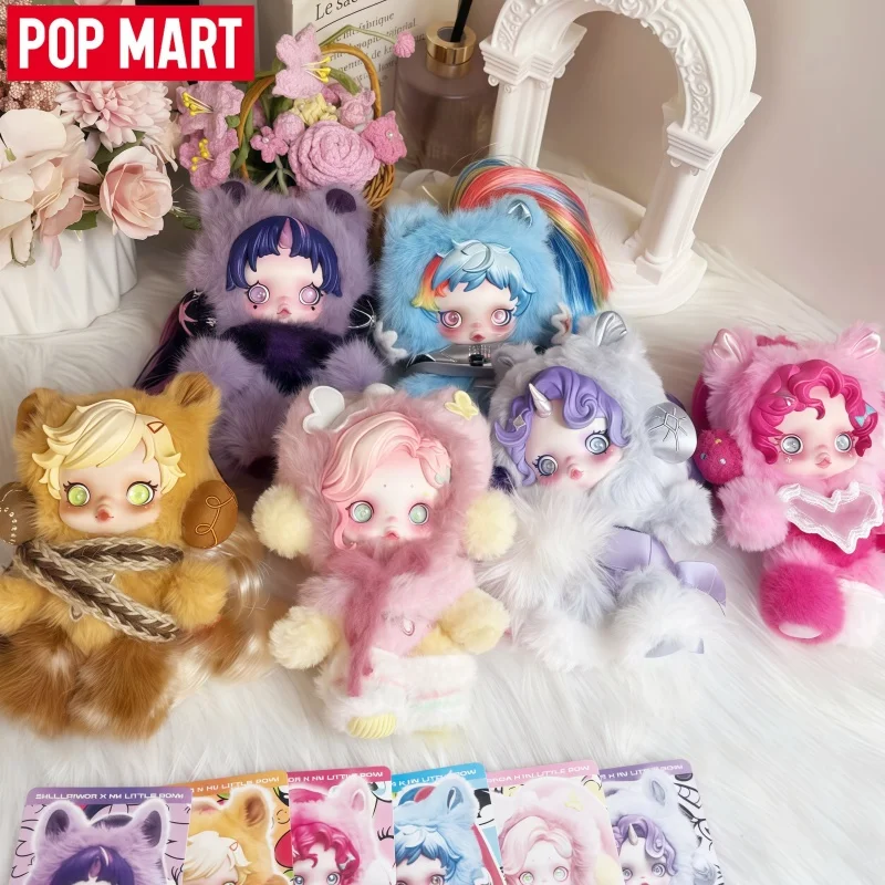 

POP MART SKULLPANDA X My Little Pony Series Plush Doll Pendant Blind Box Trendy Collectible Figure Toy For Anime Collectors Gift