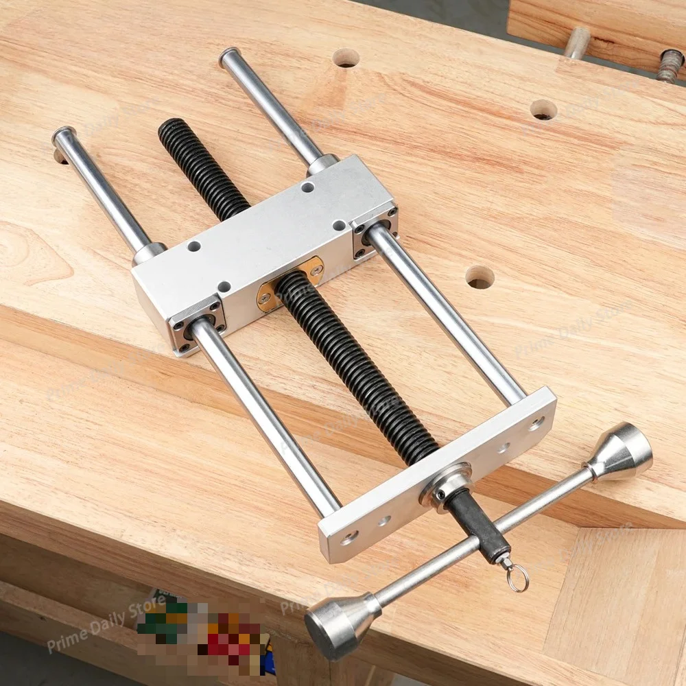 Heavy‑Duty CNC Woodworking Bench Vise, Double Linkage Inertia Desktop Clamp for DIY Woodcraft Projects