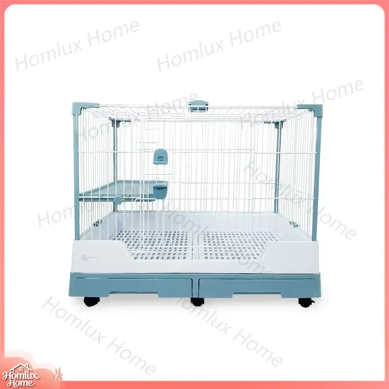 Large Pet Cage for Rabbit Dog Cat Guinea Pig Anti Spray Urine Easy Clean Pull Out Tray Comfortable Home Villa Small Animal