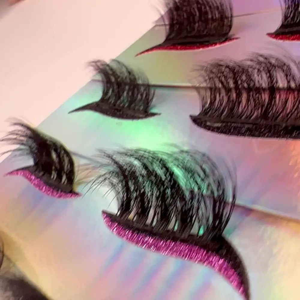 Auto adesivo preguiçoso sombra de olho remendo de cílios reutilizável sombra cor aleatória sombra cílios adesivos maquiagem rápida