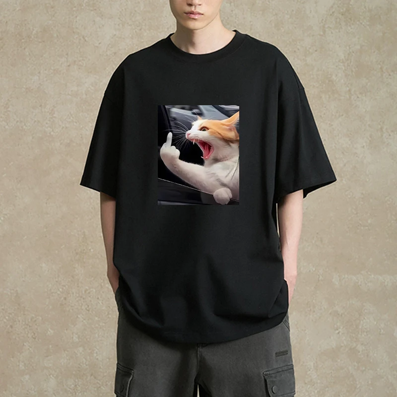 

Funny Cat Graphics printed short sleeve T-shirts O-Neck Summer Casual Clothing streetwear Fashion High Quality T shirt Unisex