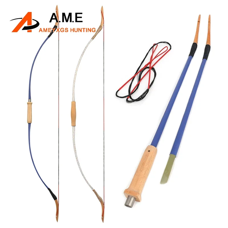 Archery Traditional Bow 20 25 30 35 40 Lbs Takedown Longbow Split Bow Left/Right Hand Outdoor Shooting Hunting Recurve Bow