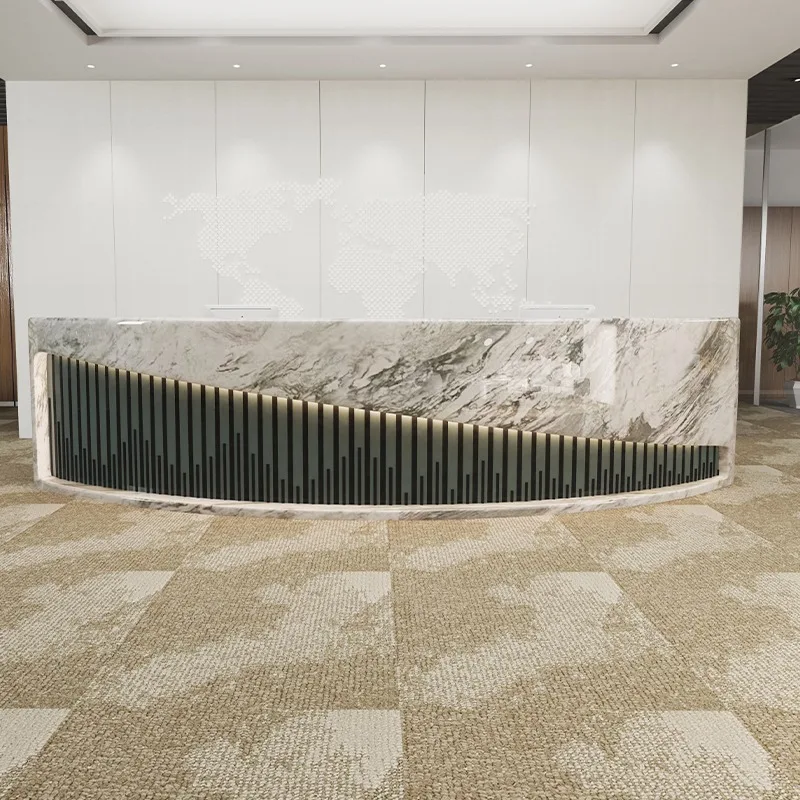Designer Luxury Reception Desk Display Organizer Office Corner Reception Desk Modern Salon Bancone Reception Home Furniture