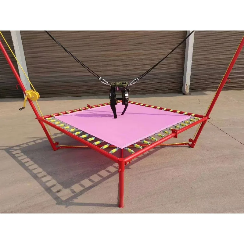 Commercial Grade Durable Adjustable Jumping Bungee Harness Trampoline for Amusement Park Adventure Playground Professional