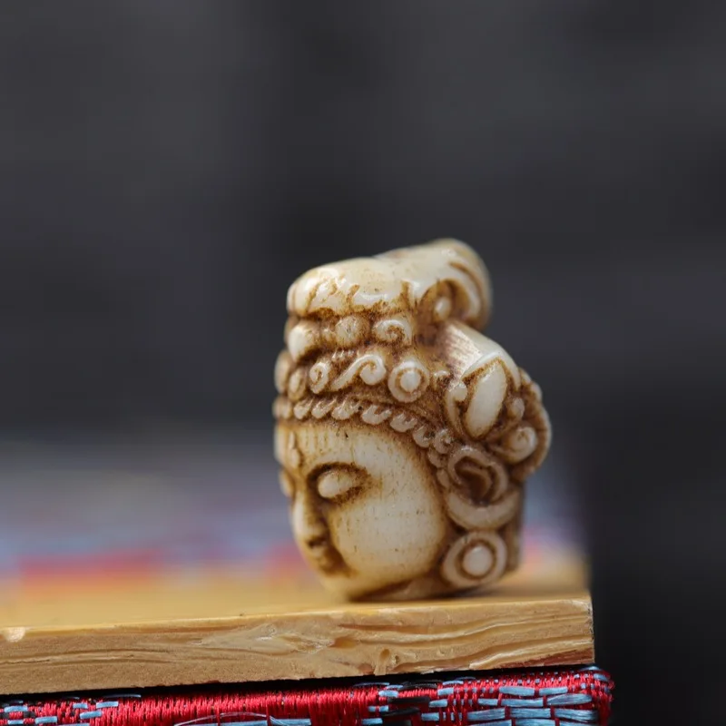 Cow bone root pendant for DIY bracelets necklaces Buddhist prayer beads jewelry accessories and three-way connectors