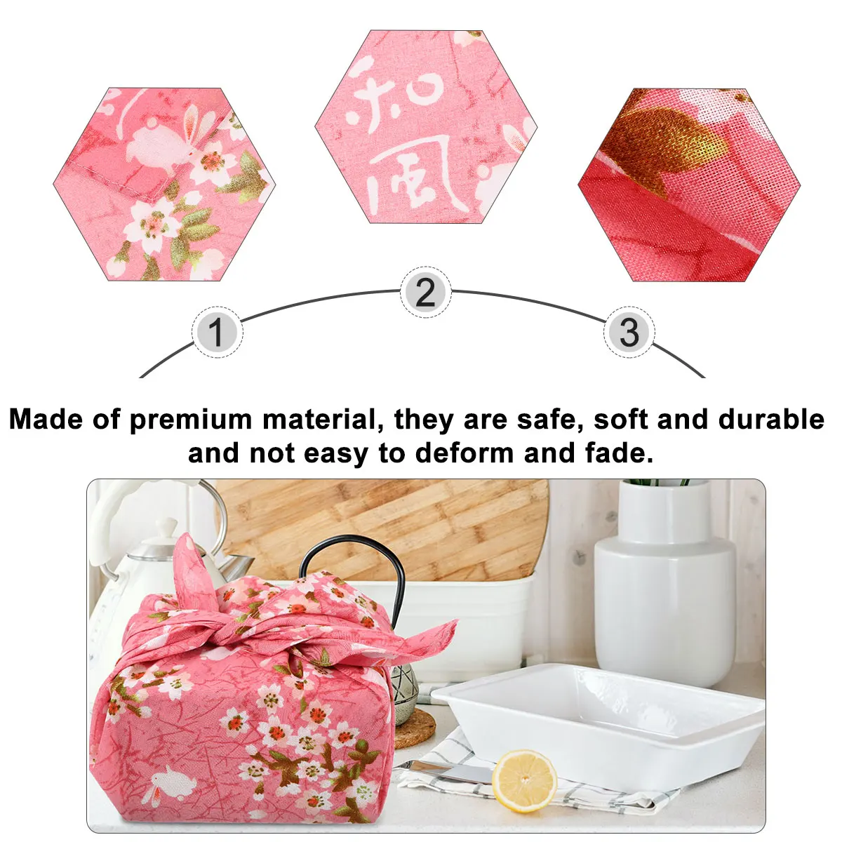 

1pc Japanese Handkerchief Bento Wrapping Cloth Reusable Small Handkerchief For Home Outdoor Sweat Wipe Easy