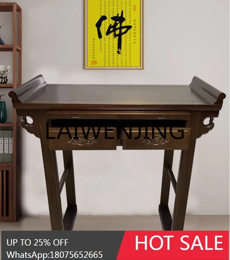 RWJ Buddha Shrine Incense Burner Table Buddha Table New Chinese Style Altar Buddha Cabinet God of Wealth Tribute Table