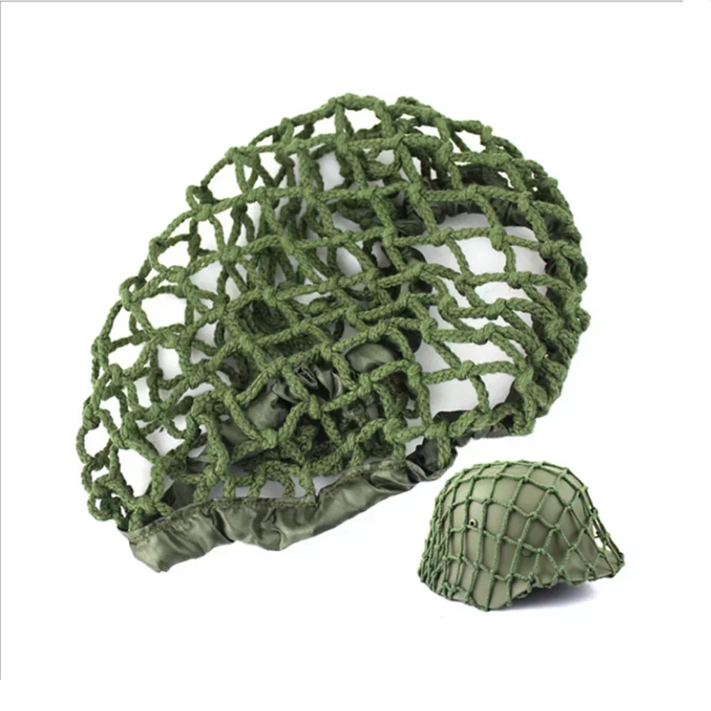 WW2 M1 M35 Helmet Net Cover Replica WW2 US Hat Cotton Proctection Disguise Coarse Camouflage Net Mesh Enclosure