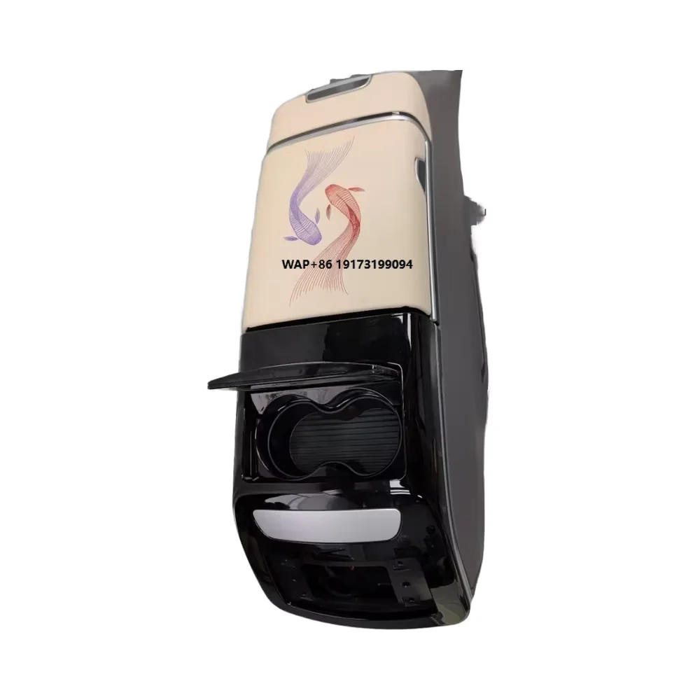 Premium Leather & ABS Car Console Armrest Front & Rear with Storage Box and Cup Holder Function