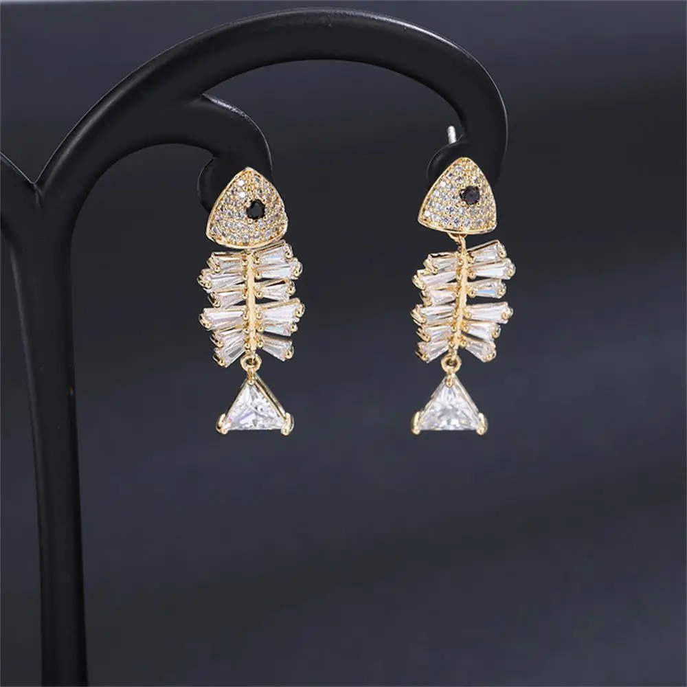 Pendientes de lujo para mujer, aretes de sirena de pescado, originales y divertidos, joyería de calidad para adolescentes, producto de tendencia