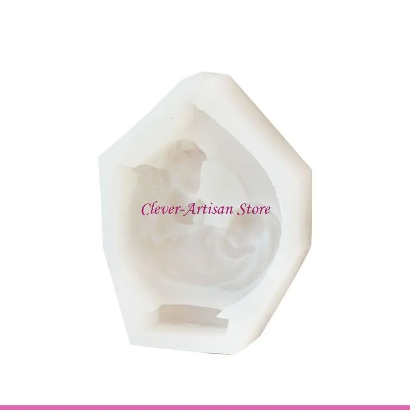 E06B Silicone Mold 3D Making Plaster Crafts Mold Reusable Molds Photo Frame Resin Mould DIY