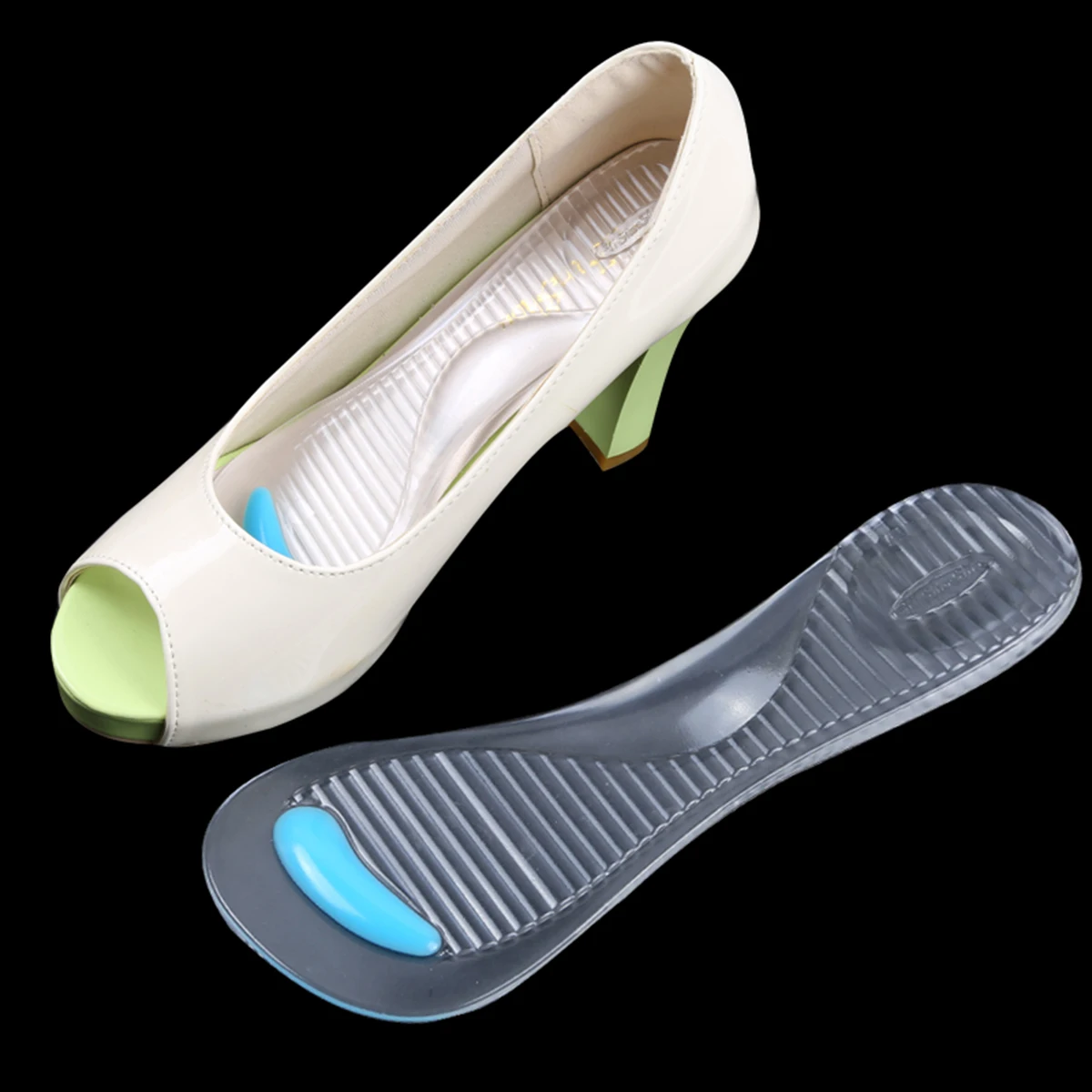 

Massage Anti-wear Foot Pads Gel Insole High Heel Inserts for Women Soft Arch Supports Pain Relief One Size Fits All