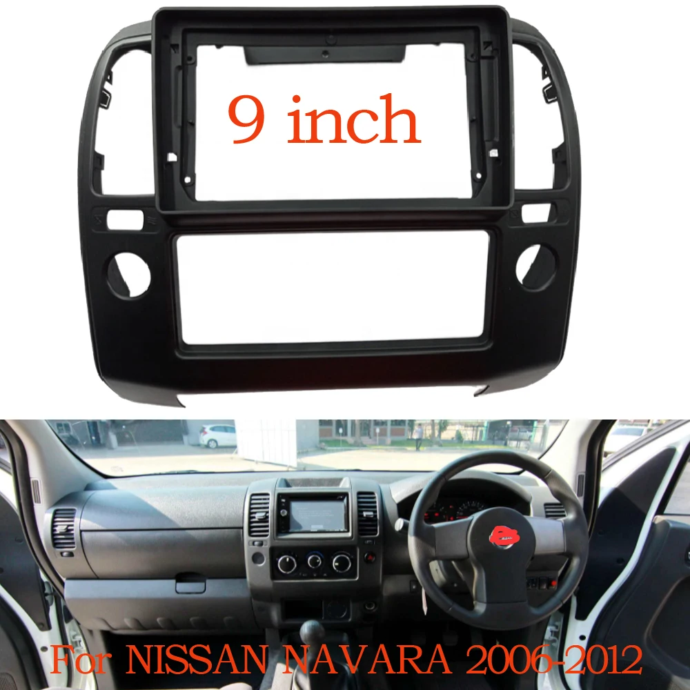 BYNCG Car Frame Fascia Adapter For Nissan Navara 2006-2012 Navara D40 Android Radio Dask Kit Fascias