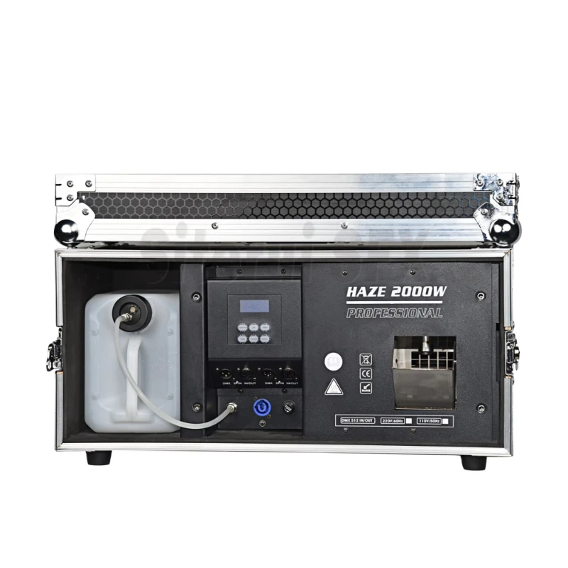 Remote Control DJ Water-Based Haze Machine Morning Haze with DMX Stage Bar Flight Case for Parties