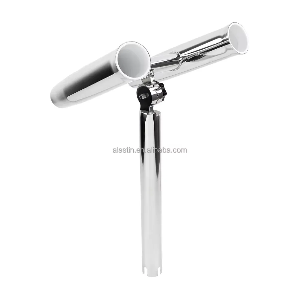 316 Stainless Steel Double Tube Adjustable Fishing Rod Holder Marine Hardware Accessories Boat Outrigger Mount