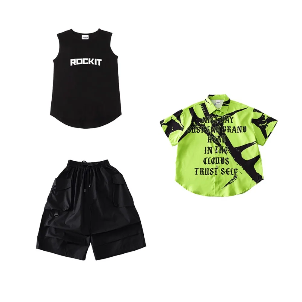 Hip Hop Camouflage Green Set Street Dance Practice Outfit Jazz Stage Wear Camo Oversize 2Pc K-pop Streetwear Casual Dance Suit view 6