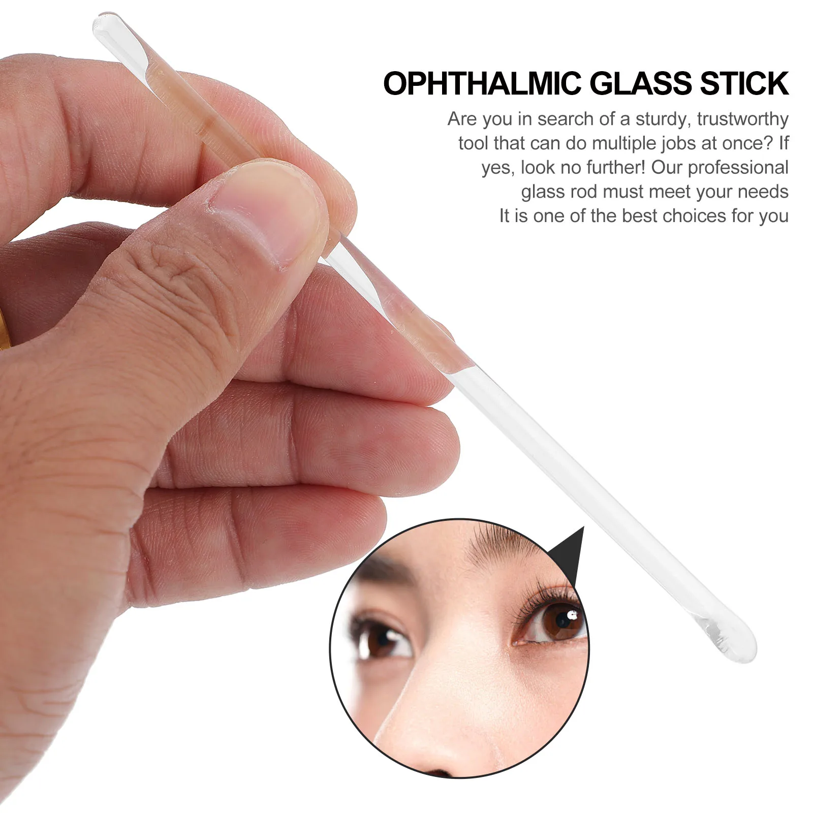 1 Stuks Oogzalf Glas Stok Steriel Niet Irriterende Oogheelkundige Apparaat Voor Dagelijkse Ooghygiëne En Therapie Gebruik Glas staaf