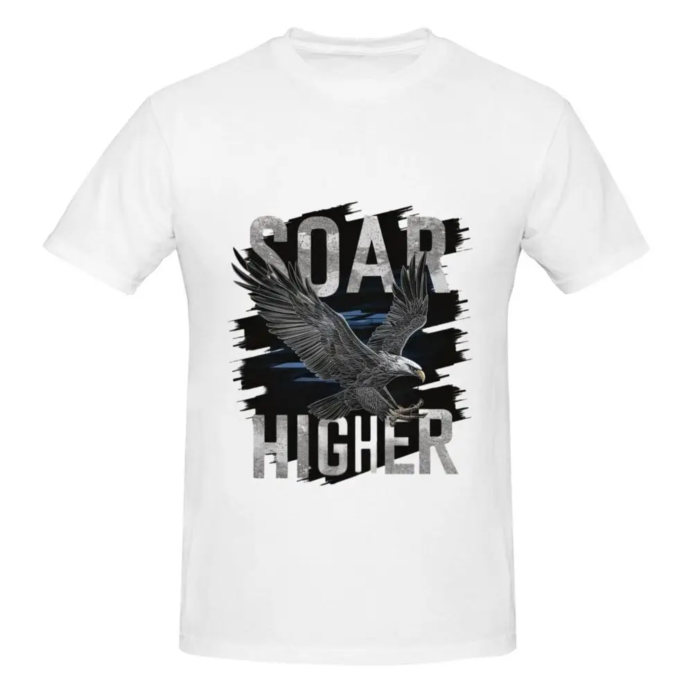 Soar Higher Eagle Graphic Print Men's T-Shirt  Tees High Quality 100%Cotton Short Sleeve