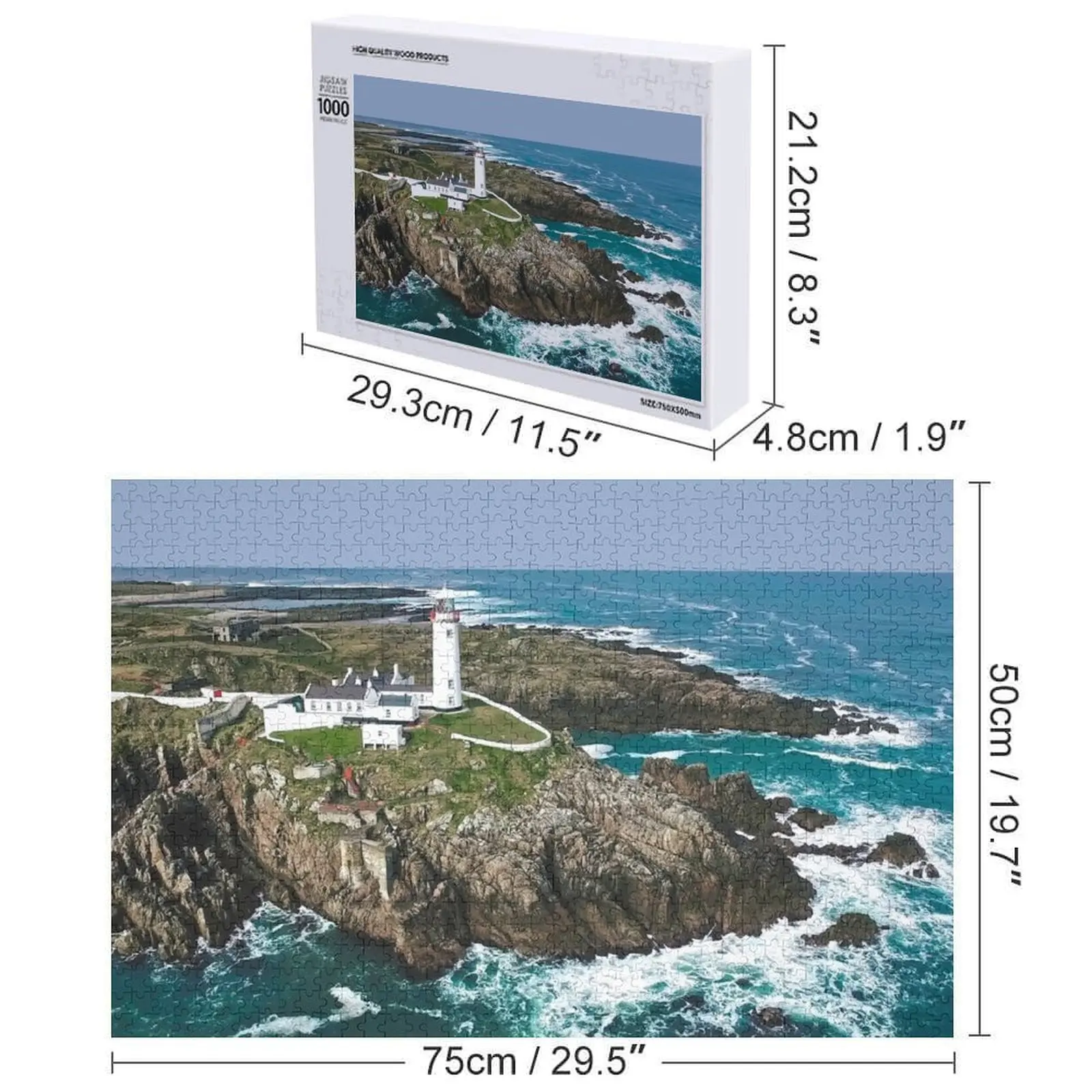 Fenad Head Lighthouse Jigsaw Puzzle Personalized Wooden Name Wood Adults Custom Wooden Name Puzzle