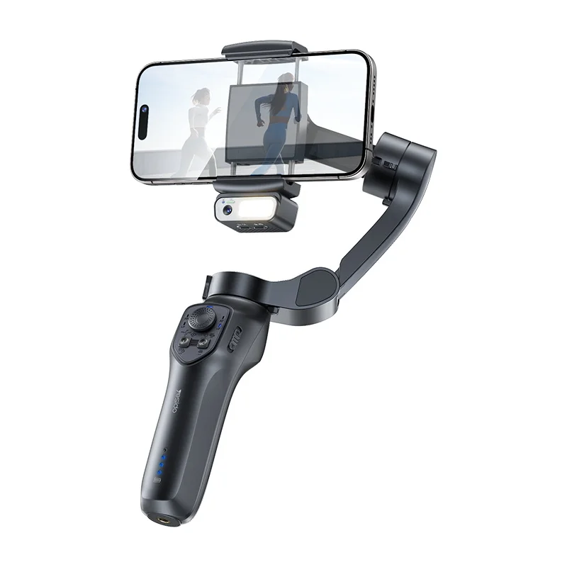 Yesido Face Tracking With Camera Powerful Battery Built-in Extra Fill Light 3-Axis Gimbal Stabilizer