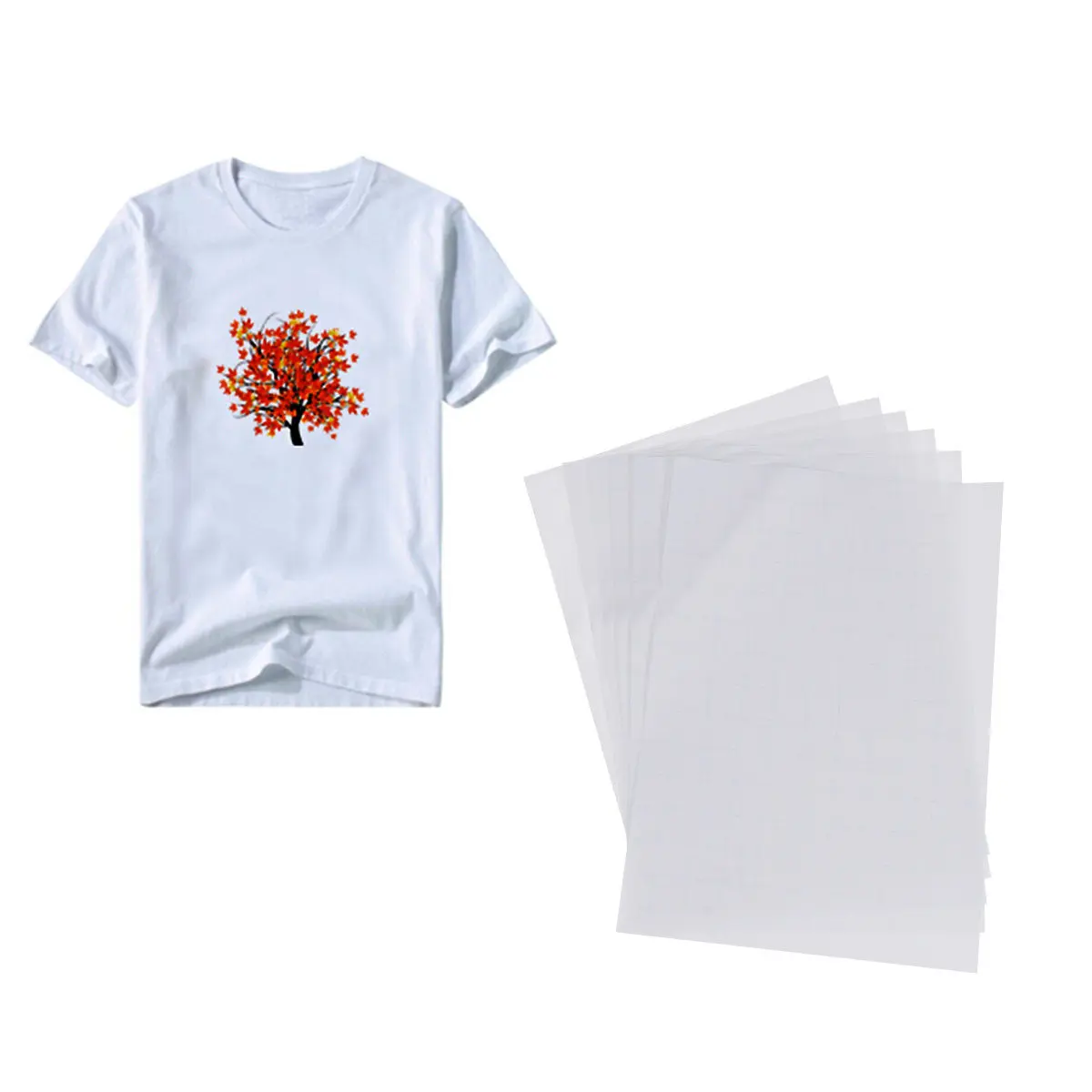 

5Pcs Heat Transfer Paper Inkjet Sublimation A4 for Bright Prints on Polyester Fabrics Fast Drying High Release Rate