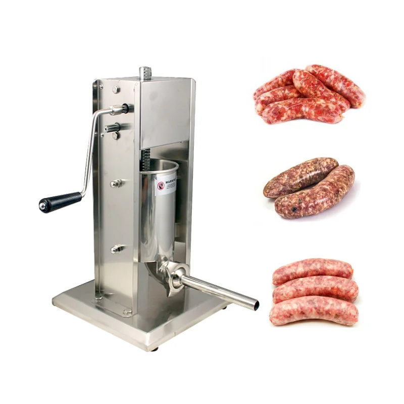 Manual Sausage Stuffer Maker 7L/15L Stainless Steel for Home Kitchen Restaurant Commercial Sausage Filler Filling Machine