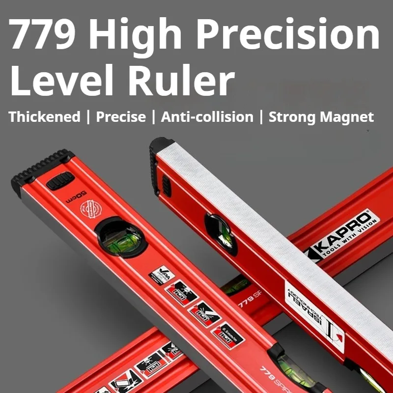 High Precision Magnetic Spirit Level Duty Shockproof Thickened Magnetism Construction Carpentry DIY Professional Level Ruler