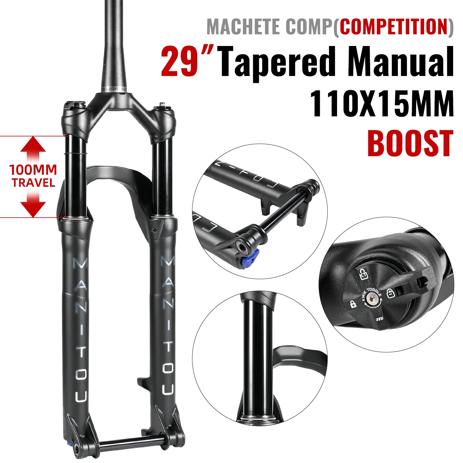 Bicycle Fork Manitou Machete COMP Bicycle Suspension Mountain Bike