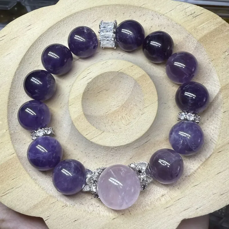 Constellation Crystal Bracelet Capricorn Natural Uruguay Amethyst Lavender Purple Water Bracelet Bracelet Gift for Men and